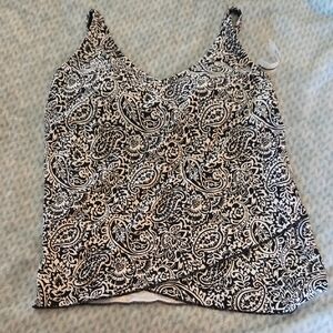 SALE* Elegant Black and White Paisley Swim Camisole